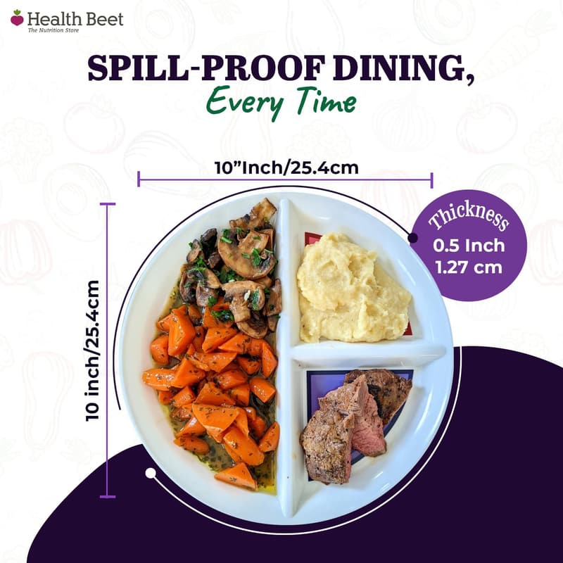 Diabetic Portion Control Plate for Balanced Eating, 10