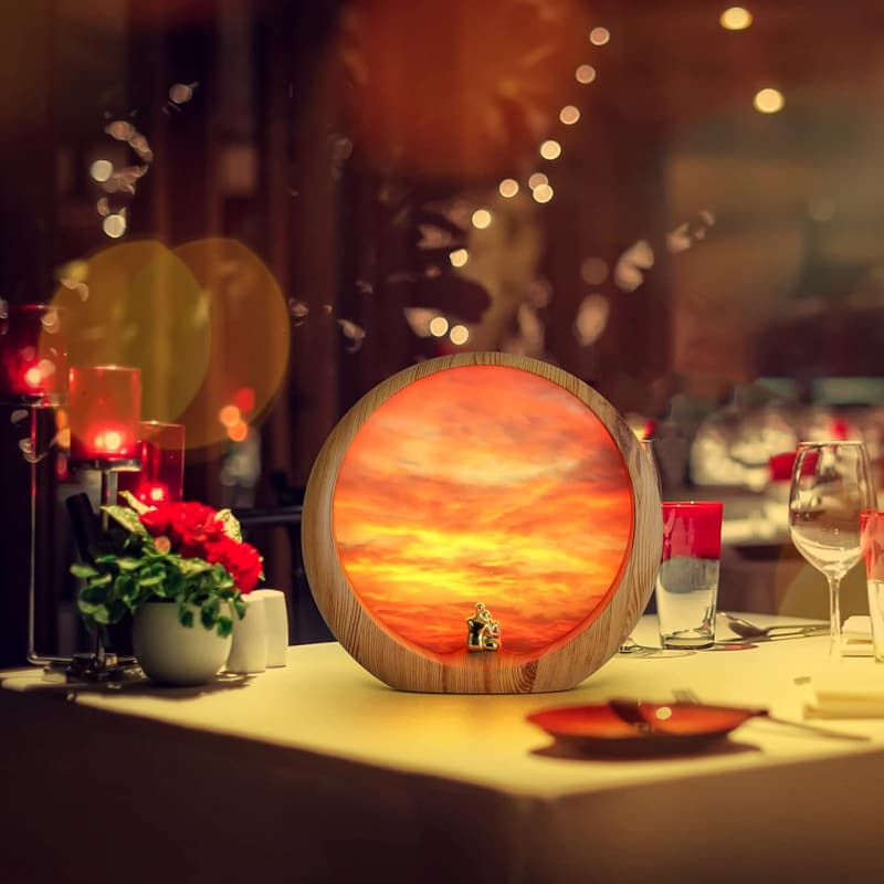 Sunset Lamp Centerpiece for Anniversary or Mom's Birthday Gift