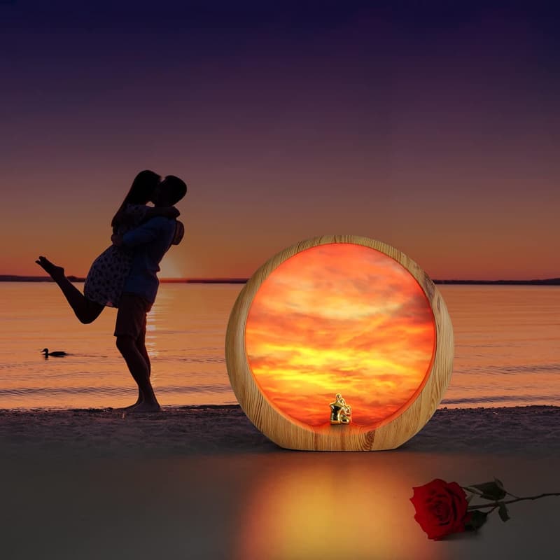Sunset Lamp Centerpiece for Anniversary or Mom's Birthday Gift
