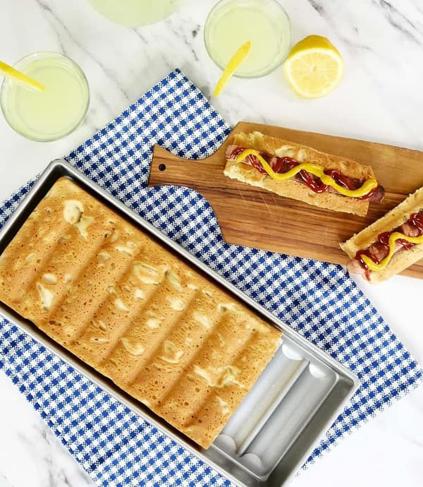 USA Pan Nonstick Lobster Roll and Hot Dog Bun Pan, Aluminized Steel