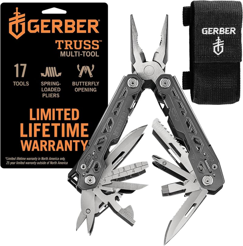 17-in-1 EDC Multi-Tool with Pliers, Knife & Accessories