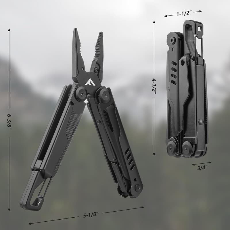 Portable 15-in-1 Multi-Tool Pliers for Camping & Outdoors