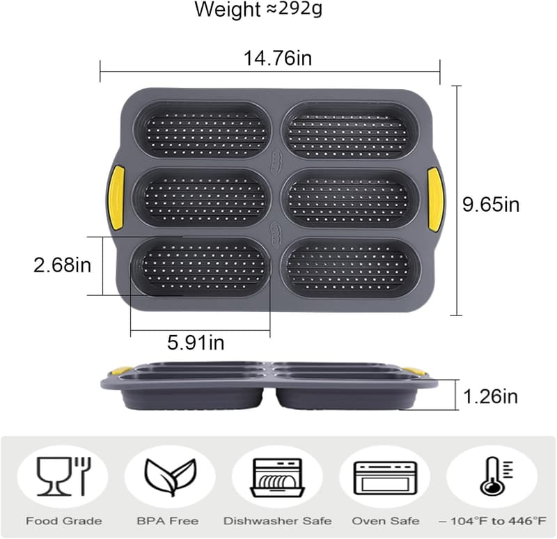 Nonstick Silicone Bread Loaf Pan for Homemade Baking