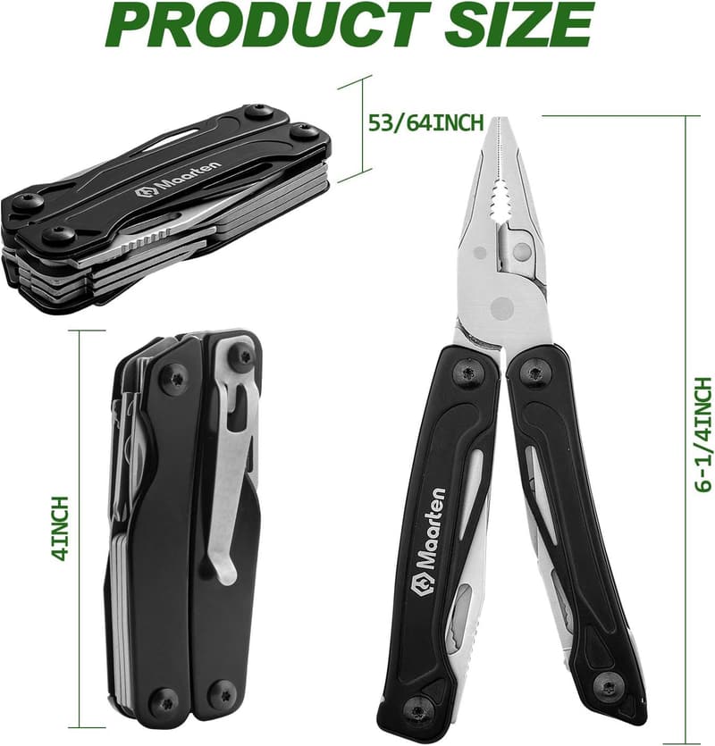 13-in-1 Stainless Steel Multitool Pliers with Sheath