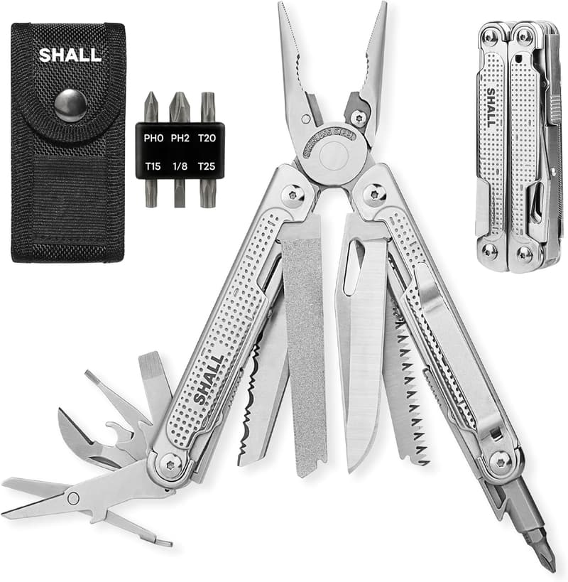 18-in-1 Stainless Steel Multitool Pliers for Camping and Fishing