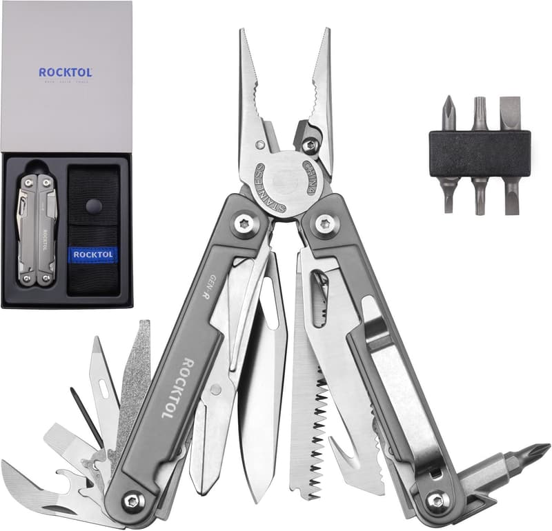 27-in-1 EDC Multitool Pliers with Titanium Handle