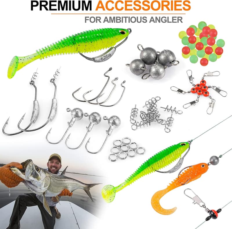 Fishing Lure Kit with Crankbaits, Spinnerbaits & Tackle Box