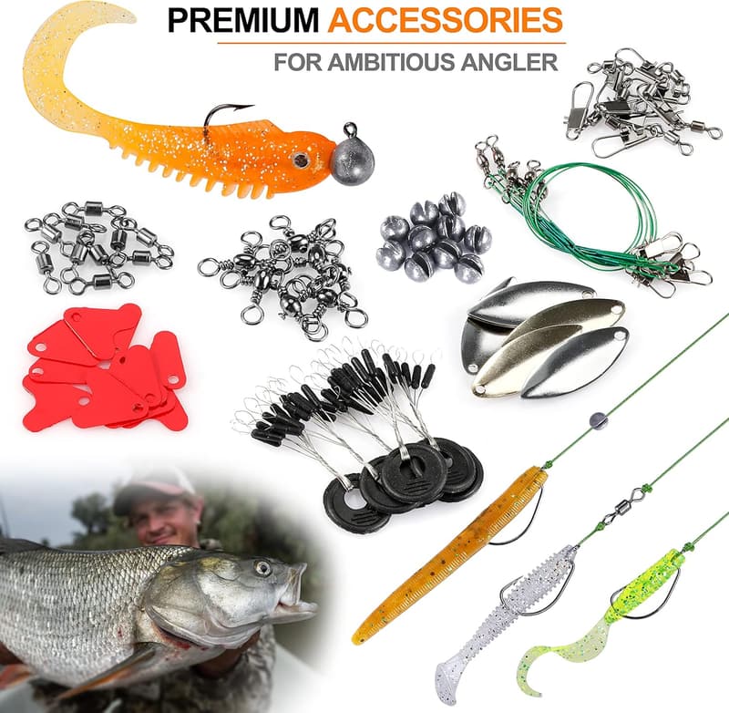 Fishing Lure Kit with Crankbaits, Spinnerbaits & Tackle Box