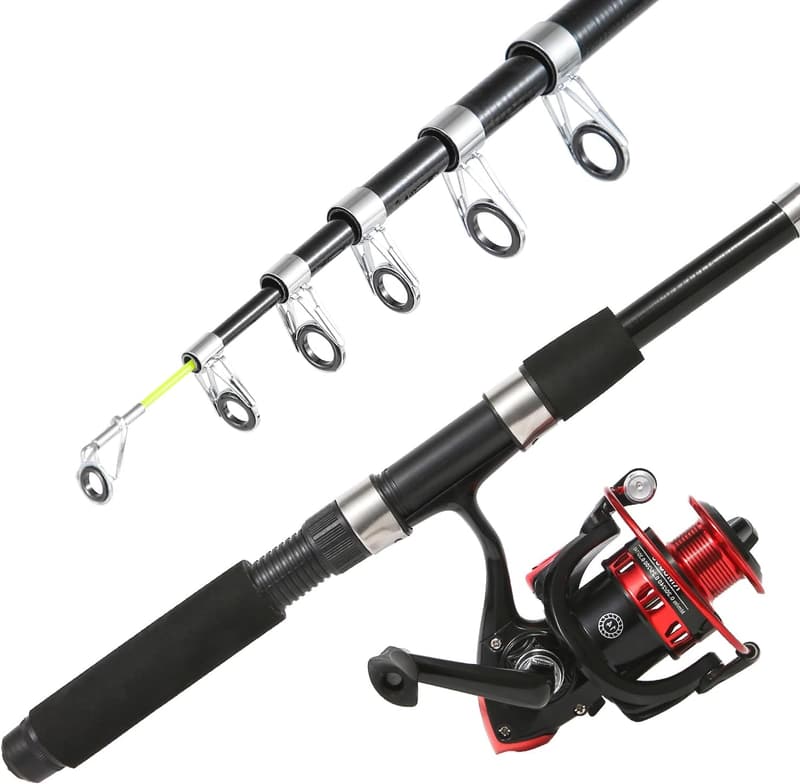 Telescopic Carbon Fiber Fishing Rod & Reel Combo Set