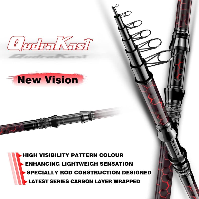 Telescopic Fishing Rod & Reel Combo with Carrier Bag