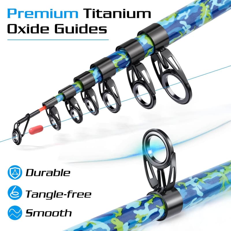 Telescopic Fishing Rod and Reel Combo with Carrier Bag