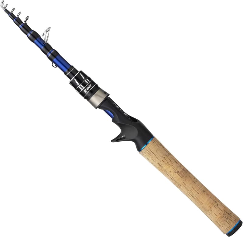 Portable Telescopic Fishing Rod - 24T Carbon, Cork Handle