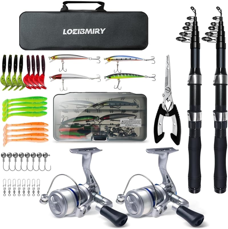 Telescopic Fishing Rod and Reel Combo for Travel
