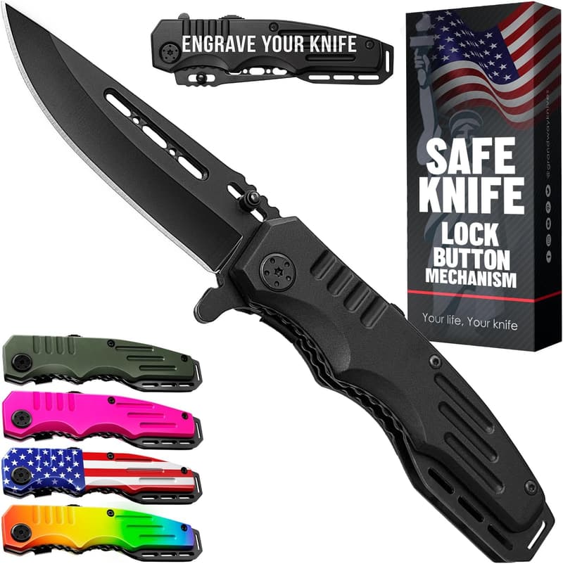 Folding Tactical Pocket Knife with 3.4-Inch Blade - Ideal EDC Tool