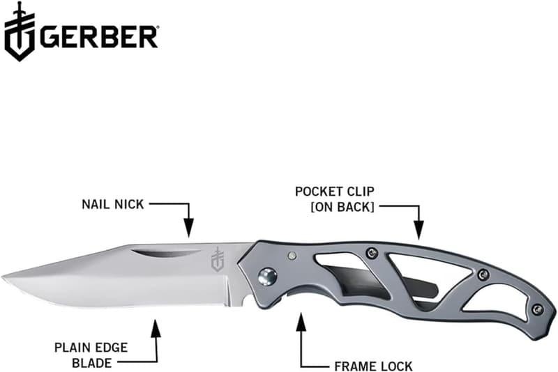 Everyday Carry Paraframe Folding Knife with Safety Lock