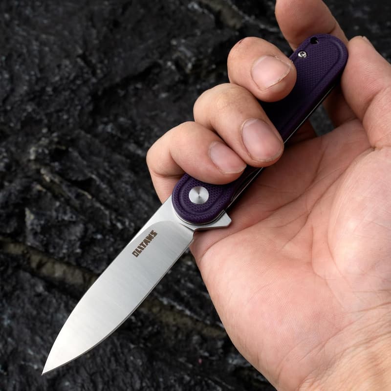 G040 EDC Pocket Knife with 2.75'' D2 Steel Blade and G10 Handle