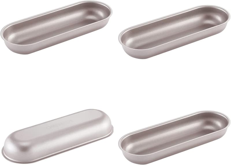 Mini Loaf Pan Set - 4Pcs Non-Stick Bakeware (Champagne Gold)