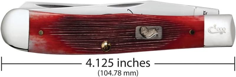 Dark Red Trapper Pocket Knife Gift Set