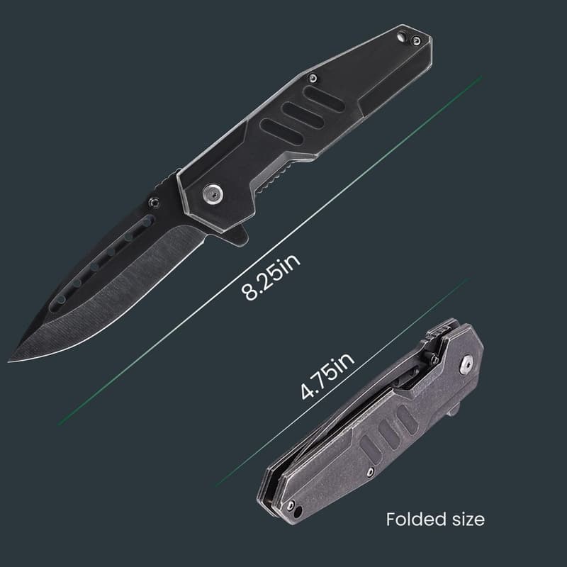 6-Pack Tactical Folding Pocket Knives for Men, Spring Assisted