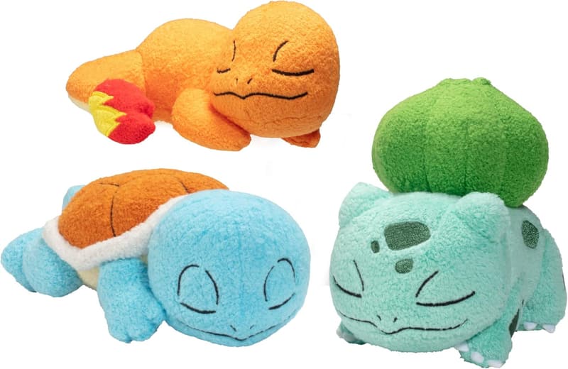Pokémon 3-Pack Plush Toys: Squirtle, Charmander & Bulbasaur