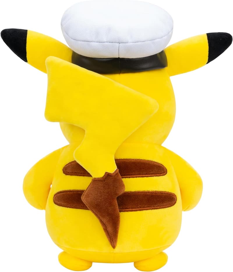 Captain Pikachu 8-Inch Plush Toy with Authentic Details