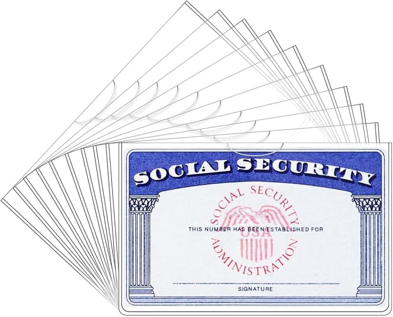 Card Protector Sleeves for Social Security and ID - 6 Pack