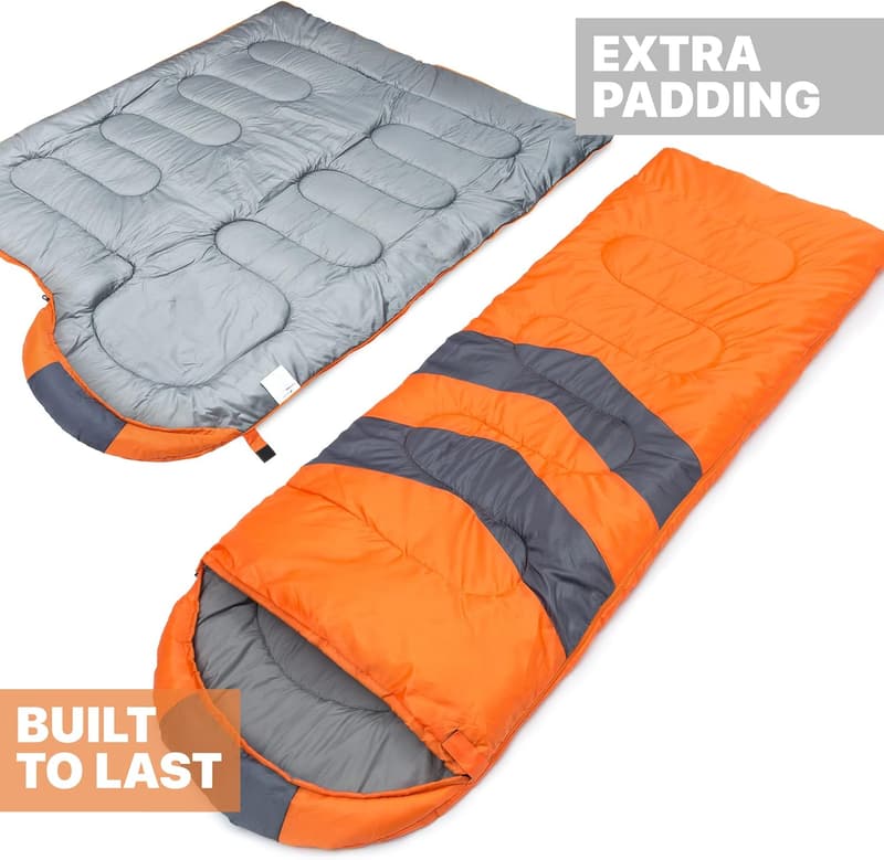 Lightweight Cold Weather Sleeping Bag for Kids & Adults