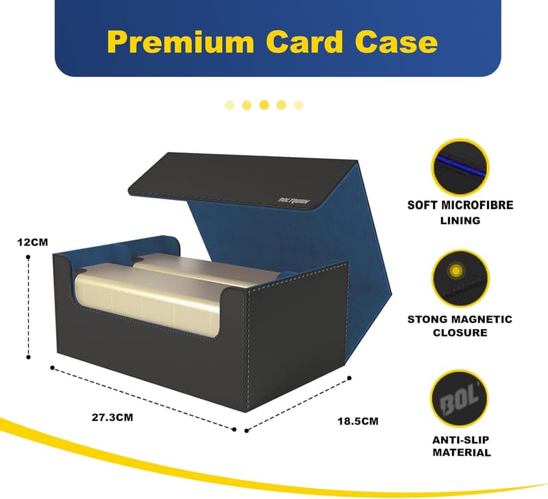 Card Storage Case for TCG - Fits 650+ Double-Sleeved Cards