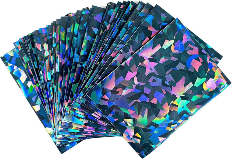 Black Holographic Trading Card Sleeves for Pokemon & More