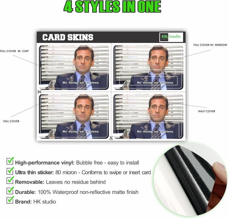 Funny Meme Card Skin Sticker - Slim, Waterproof Design