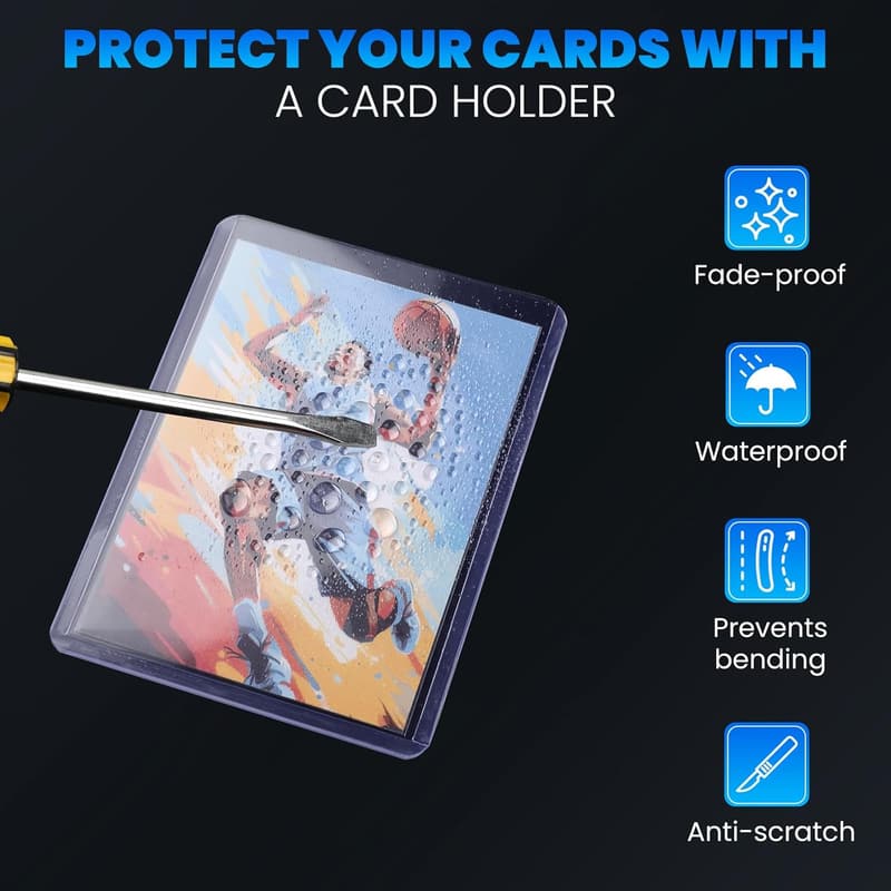 Baseball & Football Card Protectors - 200 Hard & Soft Sleeves
