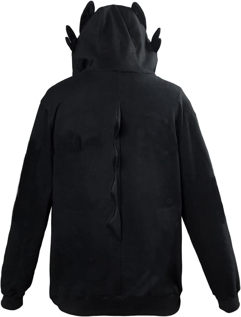 Dragon Cosplay Hoodie for Teens with Ears - White