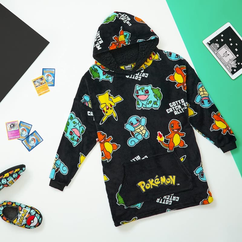 Cozy Pikachu Fleece Blanket Hoodie for Kids & Teens