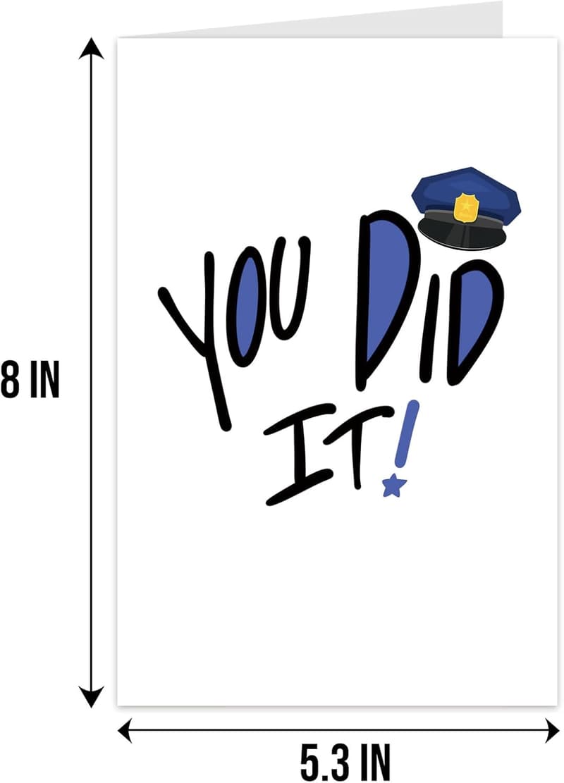 Police Academy Graduation Congratulations Card for Officers