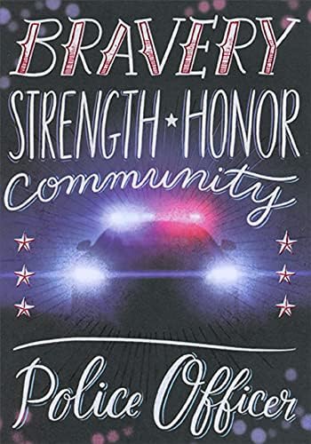 Police Academy Graduation Congratulations Card - Bravery & Honor