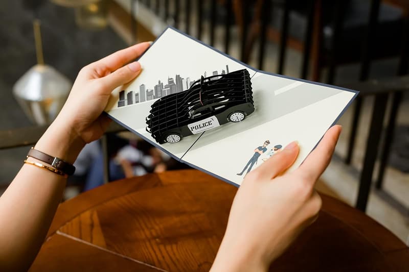 Police Graduation Pop-Up Card with Envelope