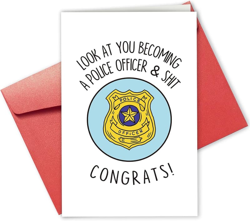 Graduation Card for Police Academy Graduate - Funny Congrats