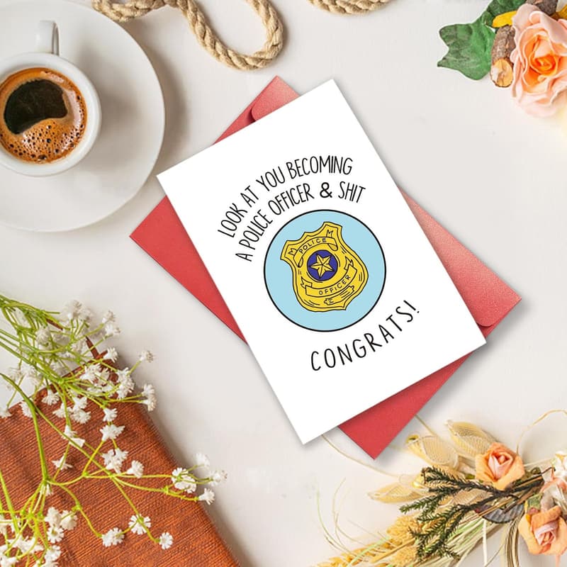 Graduation Card for Police Academy Graduate - Funny Congrats