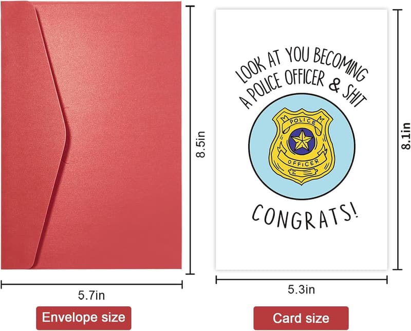 Graduation Card for Police Academy Graduate - Funny Congrats