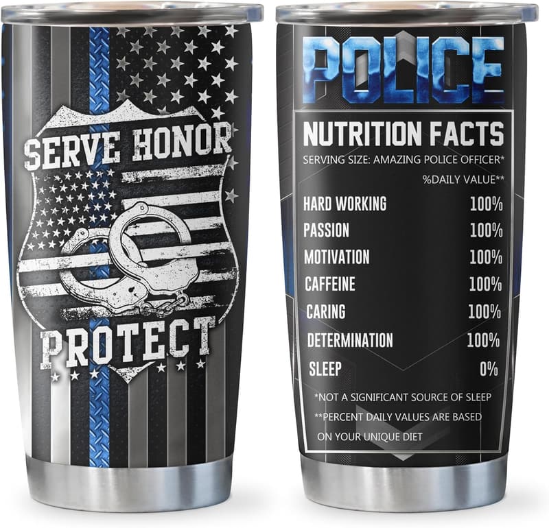 Police Officer Graduation Tumbler, 20oz Gift for Law Enforcement