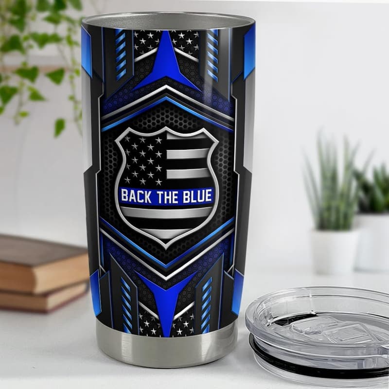 Police Tumbler 20oz Stainless Steel Travel Mug for Men