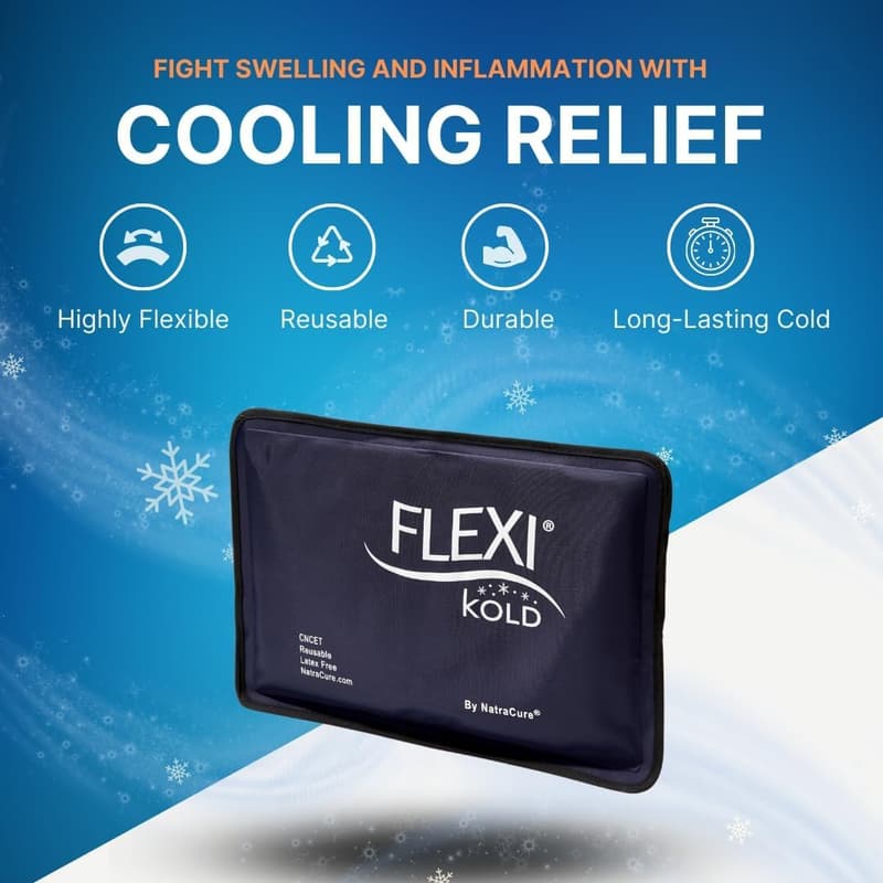 Reusable Flexible Gel Ice Pack for Injury Relief - Medium 7.5