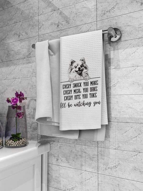 Pomeranian Kitchen Towels - Funny Dog Gifts for Dog Lovers