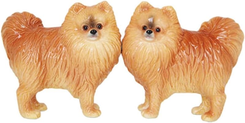 Pomeranian Dog Magnetic Salt and Pepper Shakers Set