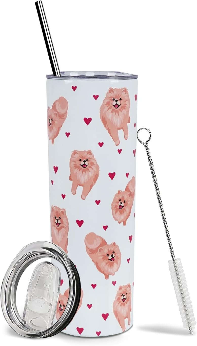 Pomeranian Insulated Tumbler for Dog Lovers - 20 oz