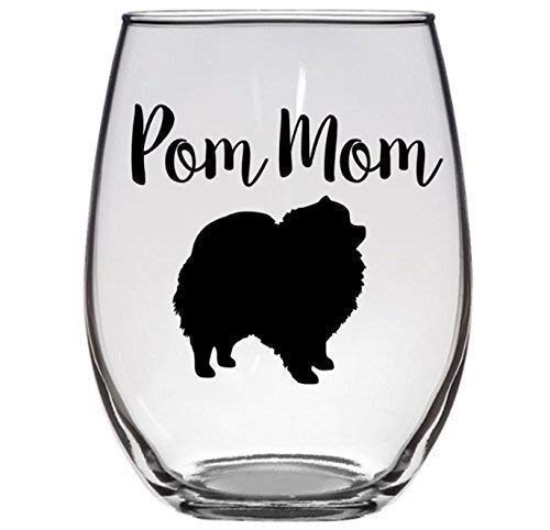 Pomeranian Dog Lover 21oz Stemless Wine Glass Gift