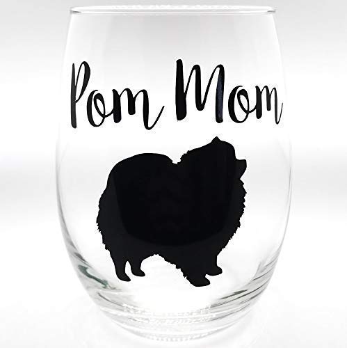 Pomeranian Dog Lover 21oz Stemless Wine Glass Gift