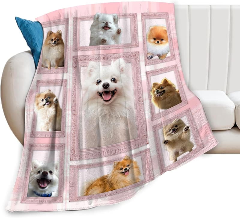 Pomeranian Throw Blanket - Soft Fleece Decor for Dog Lovers