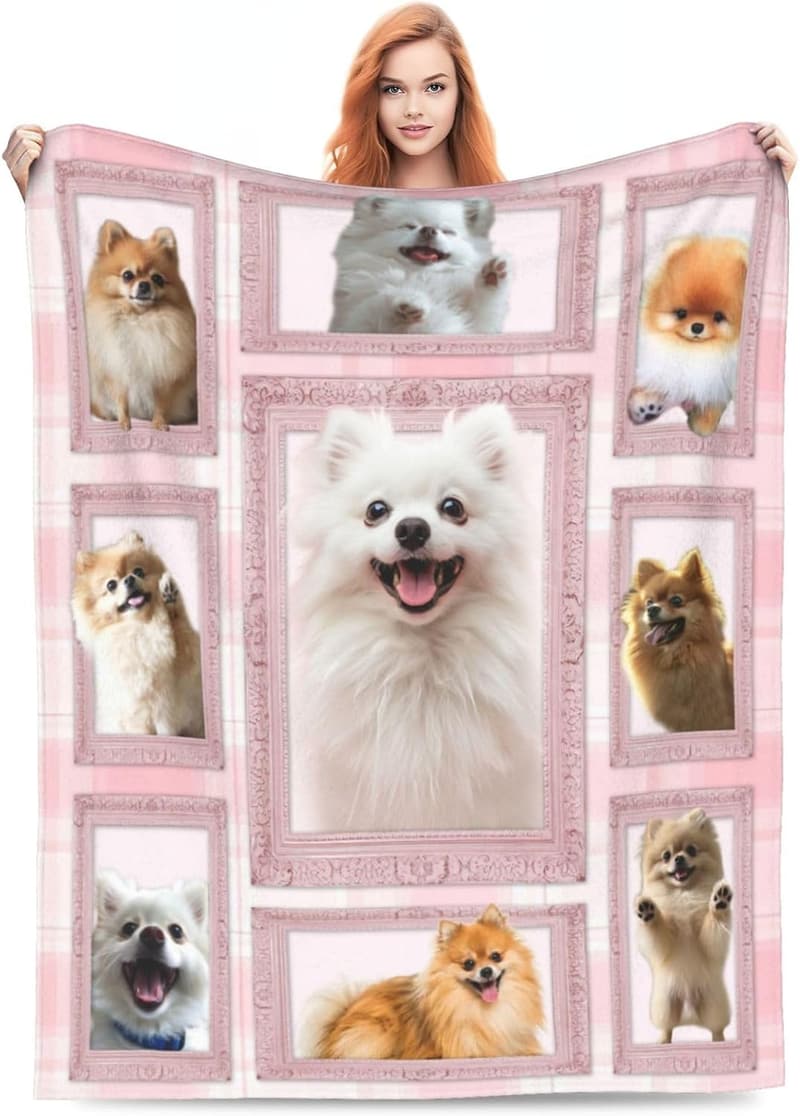 Pomeranian Throw Blanket - Soft Fleece Decor for Dog Lovers