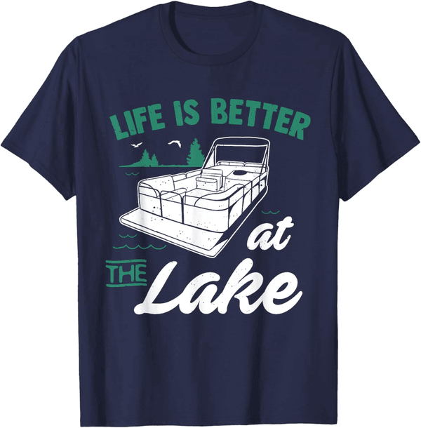 Lake Life Pontoon Boat Gift T-Shirt